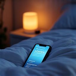A smartphone screen displaying a sleep tracking app with graphs of sleep cycles.